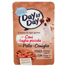 ADoC Day By Day per Cani di taglia piccola con Pollo e Coniglio 100 g
