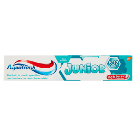 Aquafresh Junior dentifricio bambini igiene dentale denti sani e forti dai 6 anni 75 ml