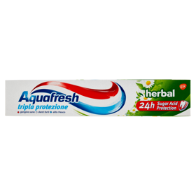 Aquafresh Tripla protezione dentifricio 3 in 1 con estratto erbe naturali protezione dentale 75 ml
