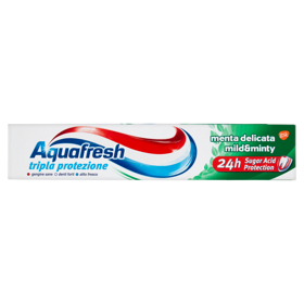Aquafresh Tripla Protezione dentifricio 3 in 1 gusto menta delicata e protezione denti 75 ml