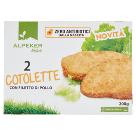 Alpeker Natur 2 Cotolette con Filetto di Pollo 200 g