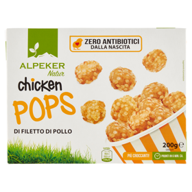 Alpeker Natur chicken Pops di Filetto di Pollo Surgelati 200 g