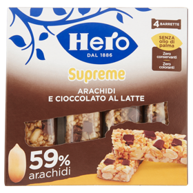 Hero Supreme Arachidi e Cioccolato al Latte 4 x 24 g