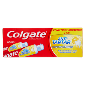 Colgate Antitartar plus Whitening Dentifricio 2x75 ml