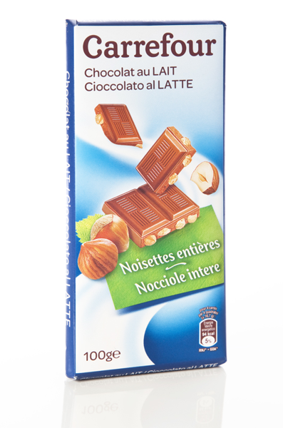 Image of Tavoletta Cioccolato al Latte con Nocciole Intere Carrefour 1333611